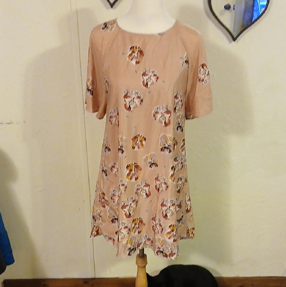 CeCe Pink Floral Midi Dress
